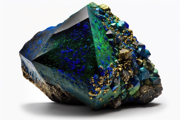 흰색 배경 생성 AI에 Azurite 돌