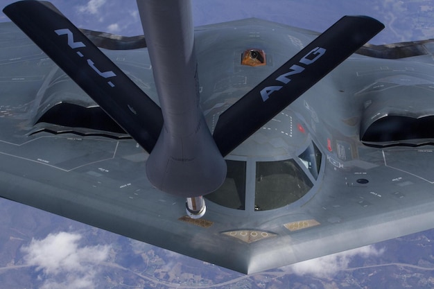 A b - 2 aircraft with the letters b - 3 on the nose