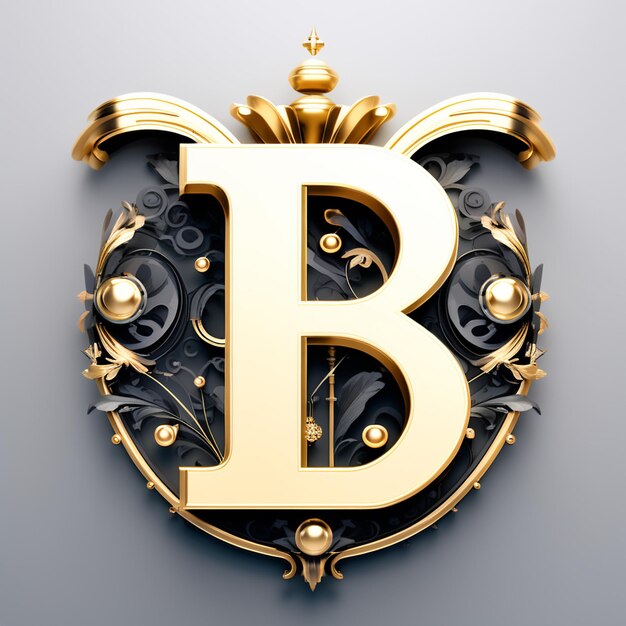 Photo b letter logo lettermark typography vector simple by paul rand epic royal background