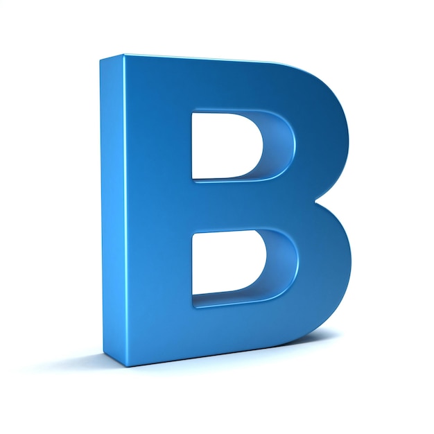 B Letterpictogram 3D Render Illustratie