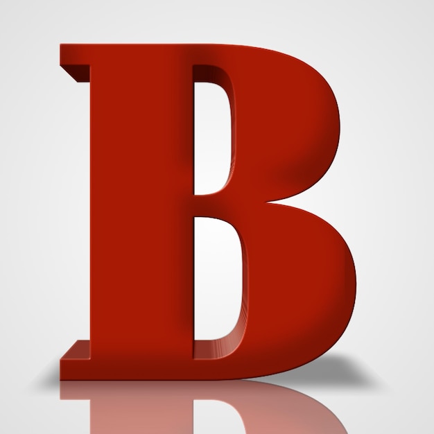 B-lettertype 3D-ontwerp gratis downloaden