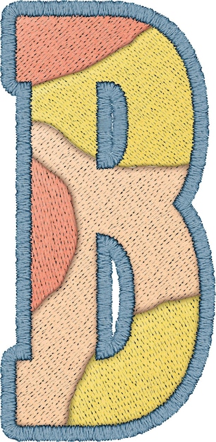 写真 b パッチワーク 大文字 クイルト 縫製 アルファベット スタイル