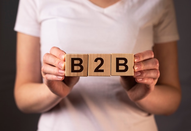 B2B acroniem inscriptie