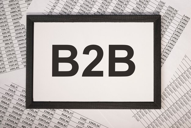 B2Bの頭字語の碑文