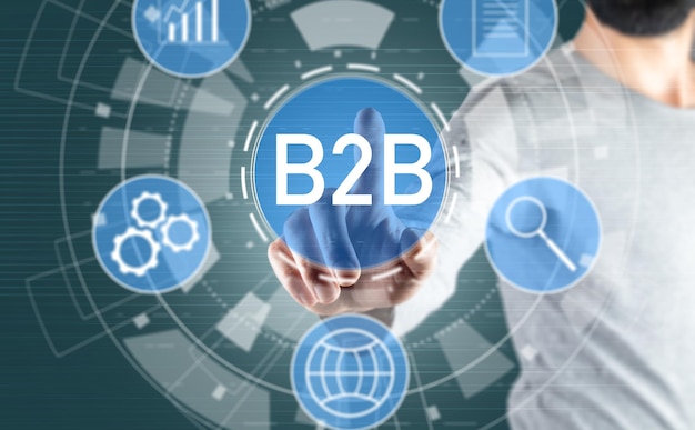 사진 가상 화면의 b2b 및 아이콘