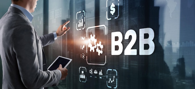 Foto b2b business technology marketing azienda concetto di commercio business to business