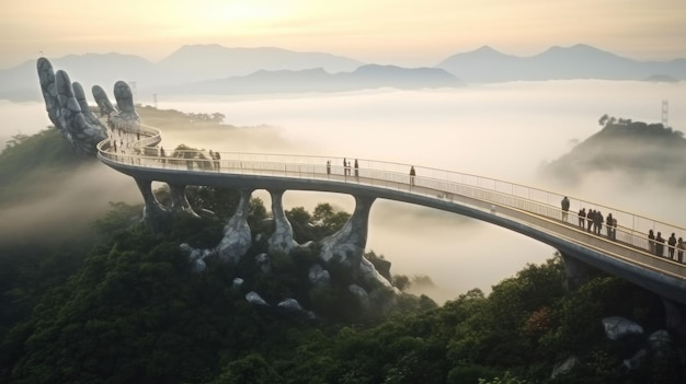 Photo ba na hill landmark of danang vietnam