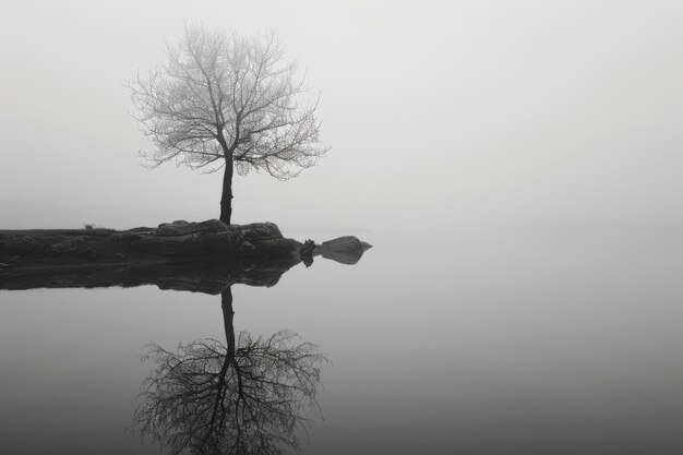 Фото Дерево в тумане