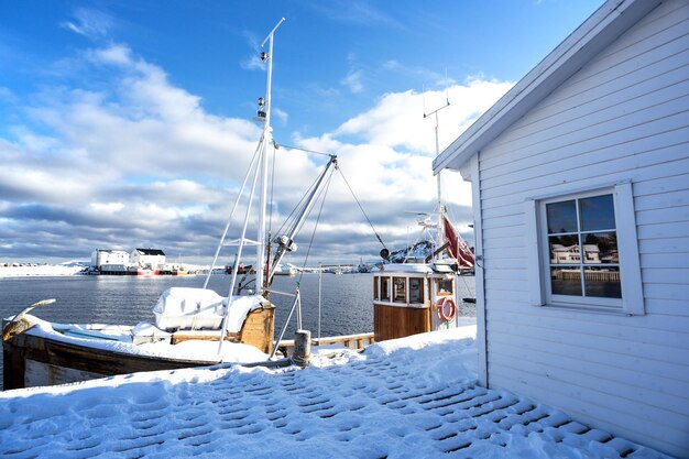 Foto baai in de winter