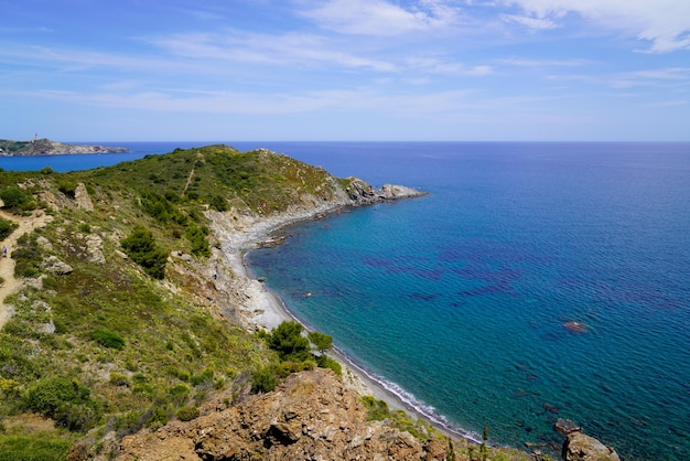 Baaisite van Anse de Paulilles in Port-Vendres in het Franse Occitanie, Zuidoost-Frankrijk