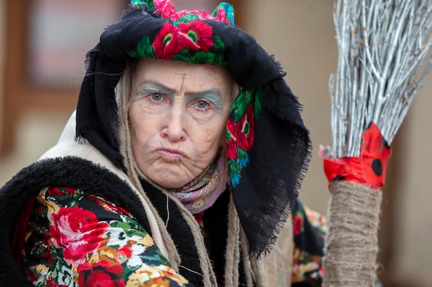 Baba Yaga Sprookje karakter boze grootmoeder uit Russisch sprookje Halloween kostuum