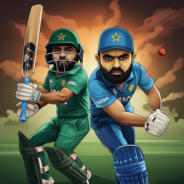 Photo babar azam vs rohit sharma