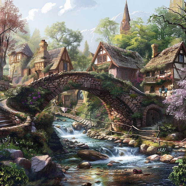 Premium Photo Babbling Brook Bridge Premium Photo Babbling Brook Bridge