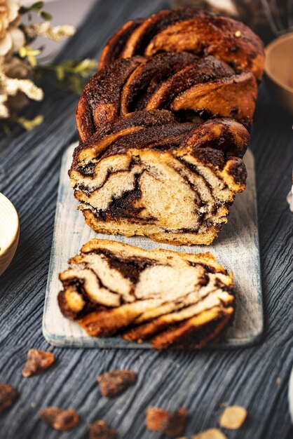 Babka-cake met chocolade