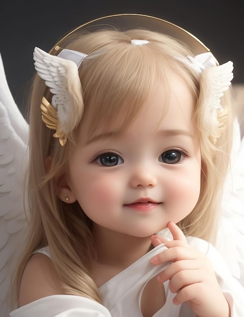 baby angel beautiful generative by Ai 02