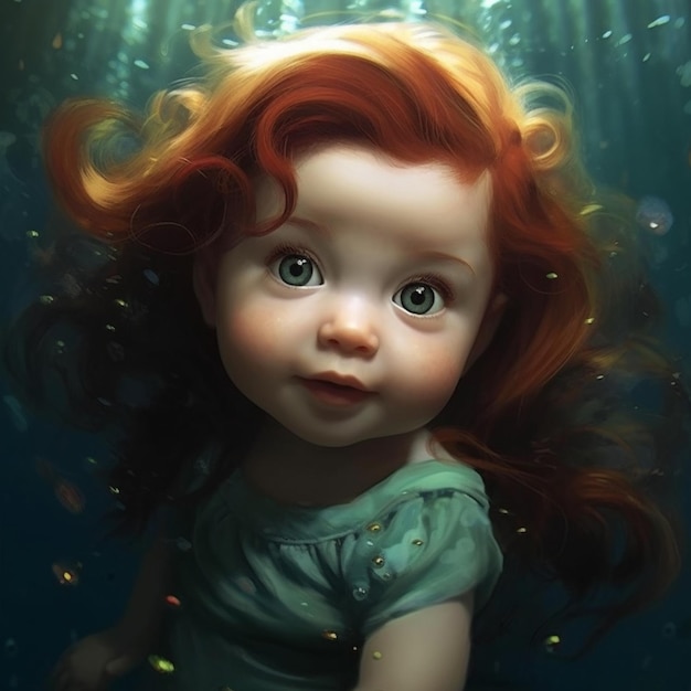 Baby Ariel under the sea