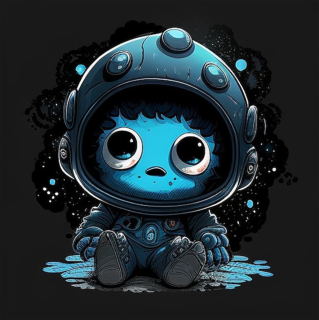 A baby astronaut alien