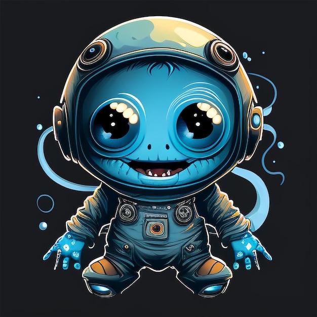 A baby astronaut alien