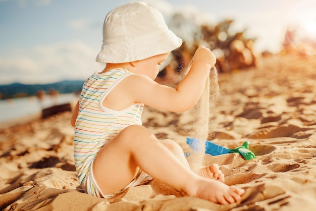 Photo baby on the beach