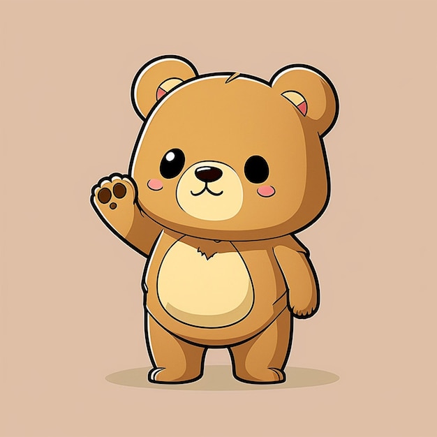 Baby Bear Character Vector Illustration