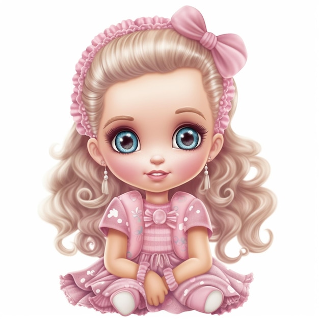 baby_beautiful_berbie girl_clipart_sublimation ベイビー・ビューティフル・バービー・ガール