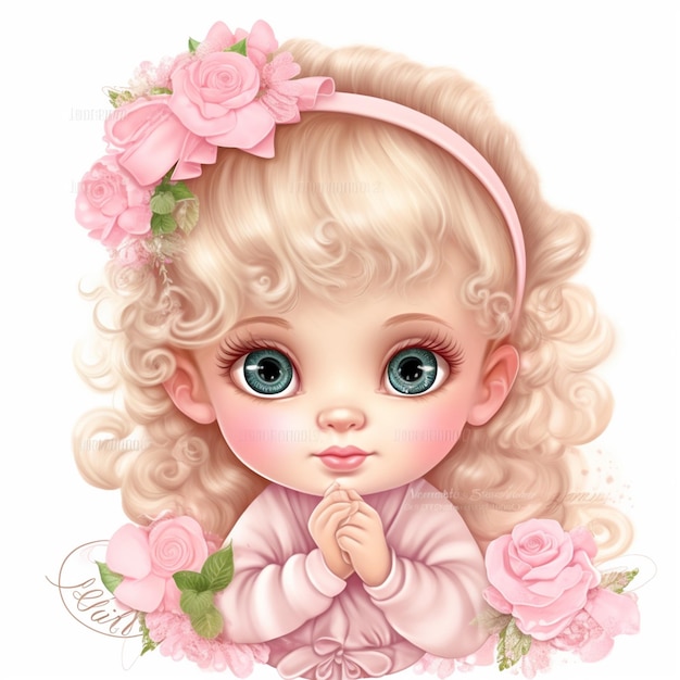 baby_beautiful_girl_clipart_sublimation ベイビー・ビューティフル・ガール