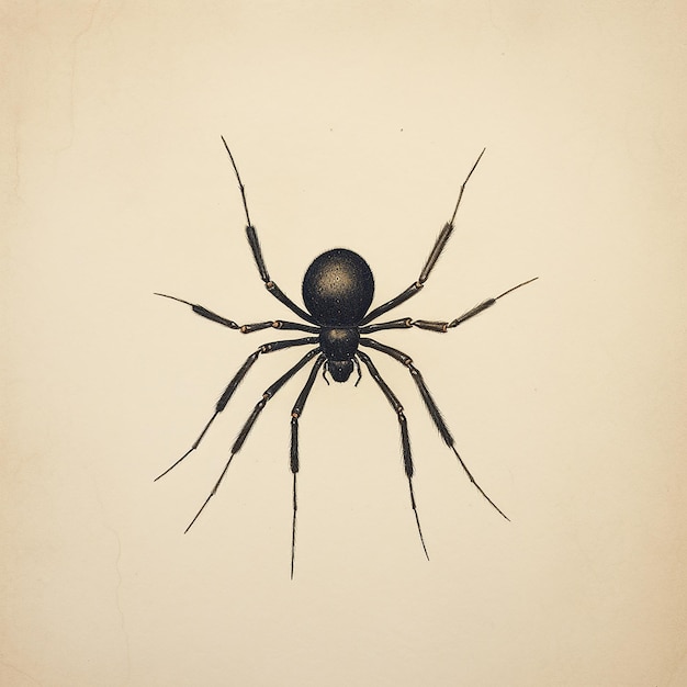 Baby Black Widow Textbook Illustration