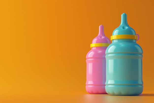 baby bottles with different colors