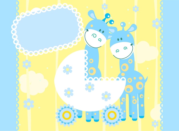 Baby boy arrival announcement card