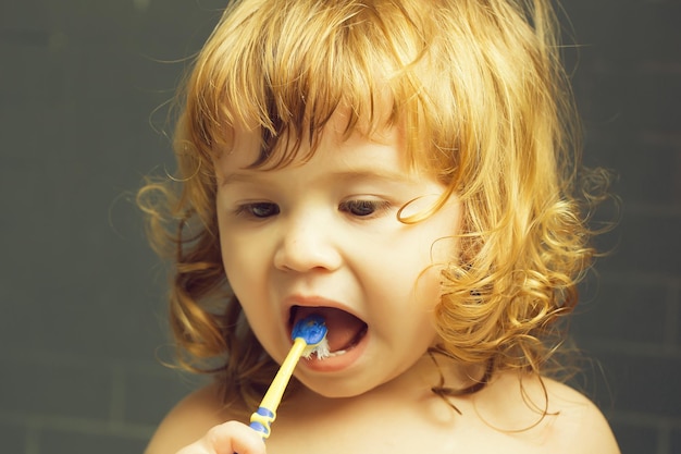 Baby boy with teeth brush