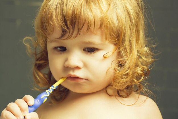 Baby boy with teeth brush