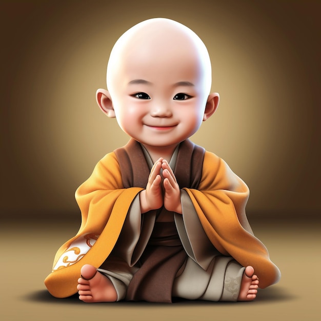 Photo baby buddha poster