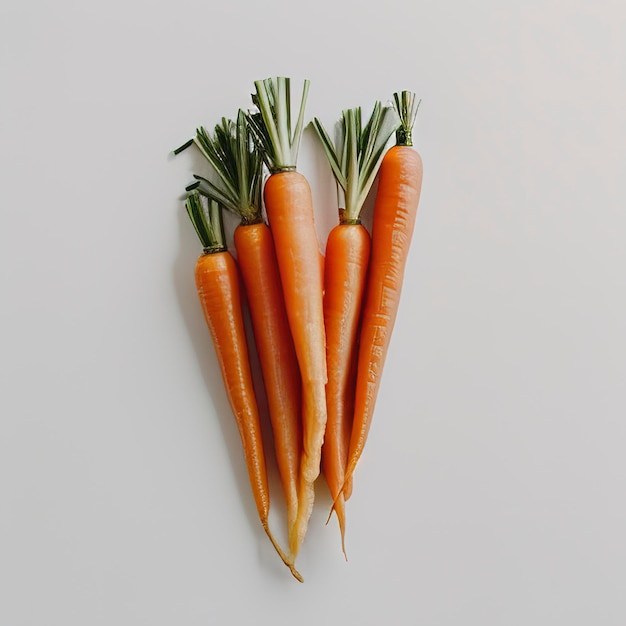 Baby carrots isolated on a white background