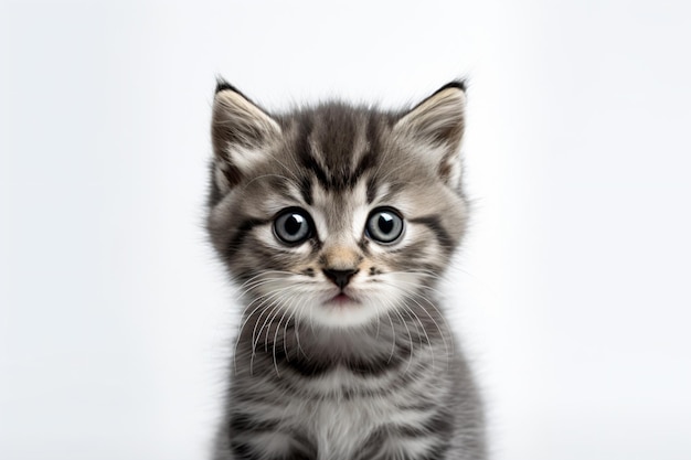 A baby cat with white background