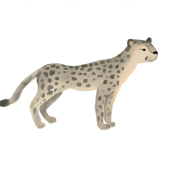 Photo baby cheetah watercolor style isolated on a white background