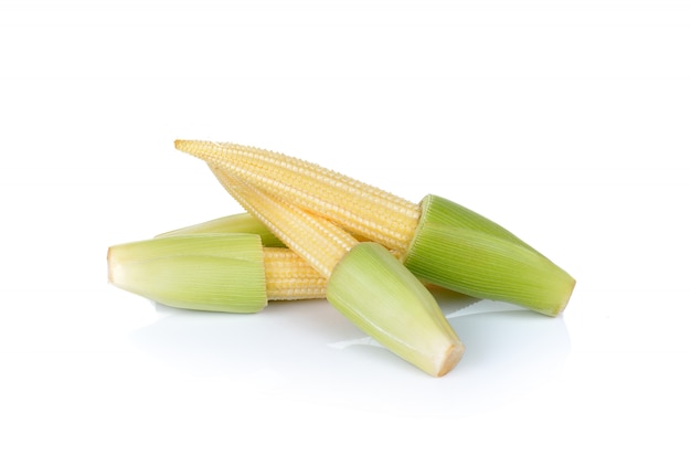 Baby corn isolated on white