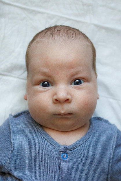 baby in crib, top view