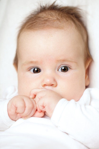 Baby - cute face closeup (up 5 months old)