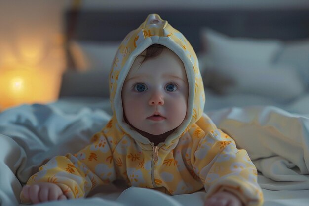 Photo baby in a cute onesie