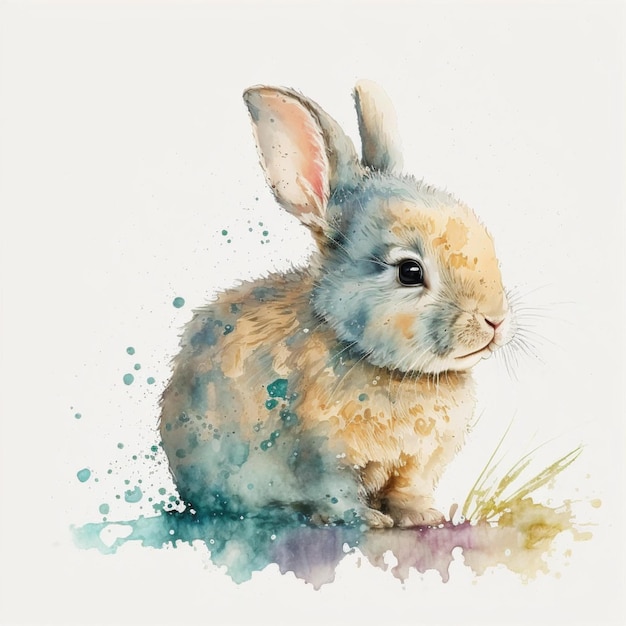 Baby dieren abstracte aquarel