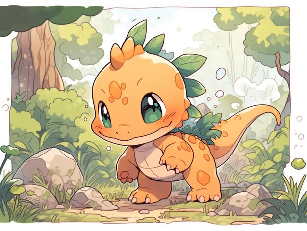 Baby dinosaur illustration