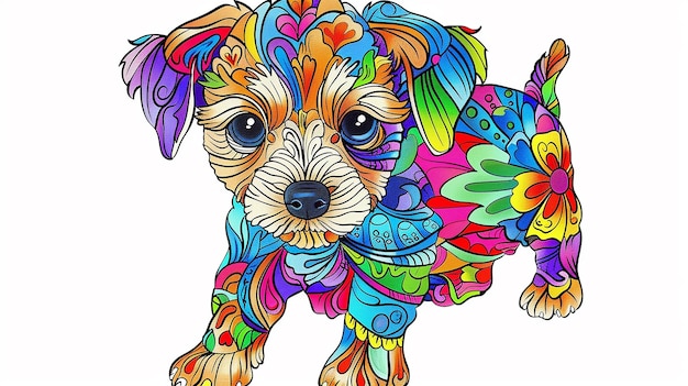 Baby Dog Coloring Art for Kids