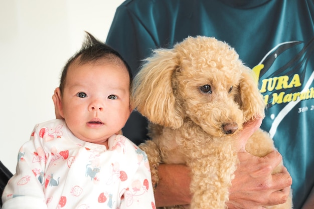 赤ちゃんと犬