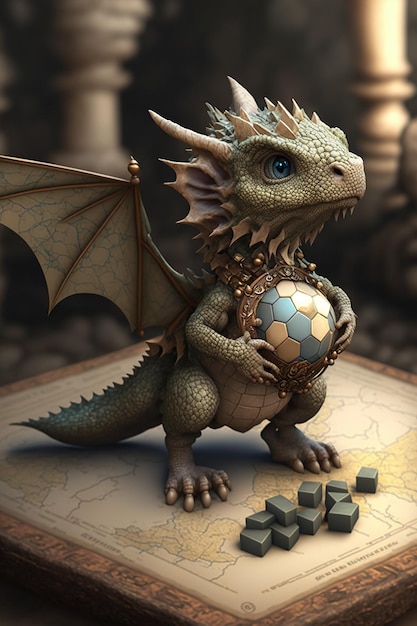 Photo baby dragon saving the world