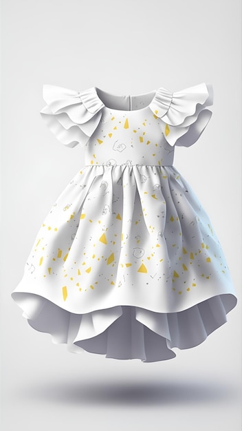 Baby dress mockup white background AI Generative
