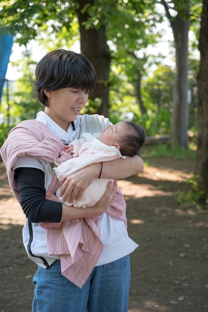 Baby en park