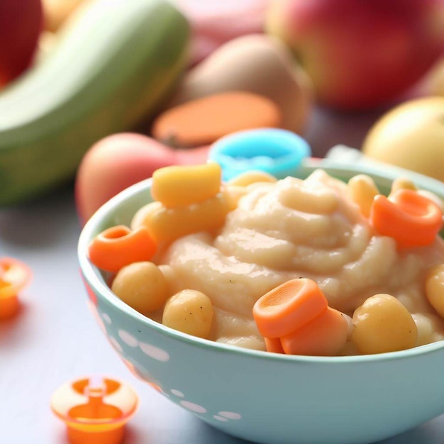 Baby food in bowl