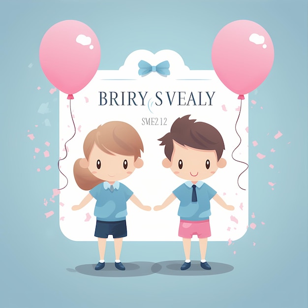 baby gender reveal invitation card template boy or girl