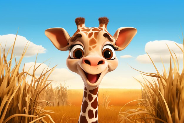 baby giraffe AI gegenereerd beeld