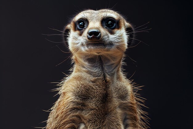 A baby giraffe with a big brown nose and brown fur